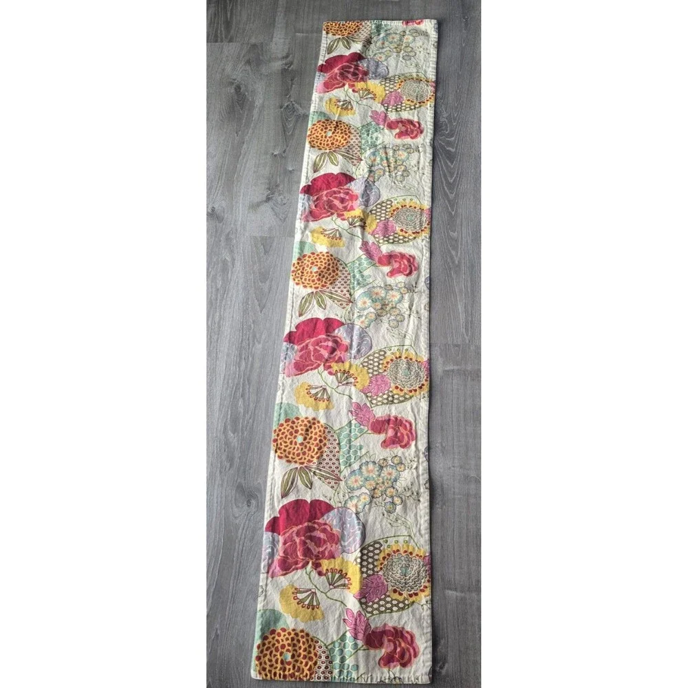 Pier 1 Floral Table Runner Floral Vibrant Colors